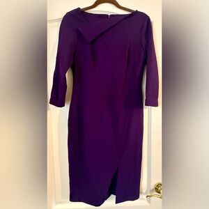 Calvin Klein Deep Purple Long Sleeve Dress